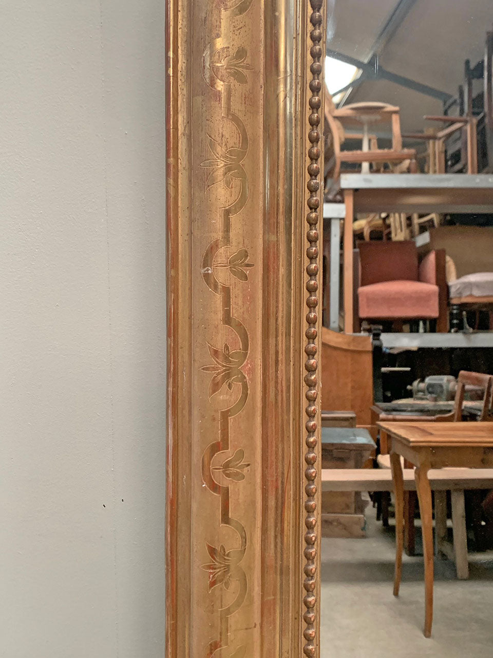 Crested Louis Philippe mirror
