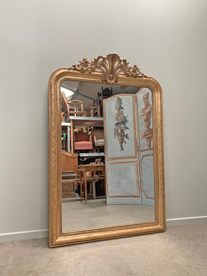 Crested Louis Philippe mirror