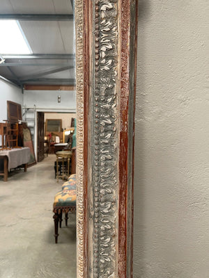 Large painted mirror with crest