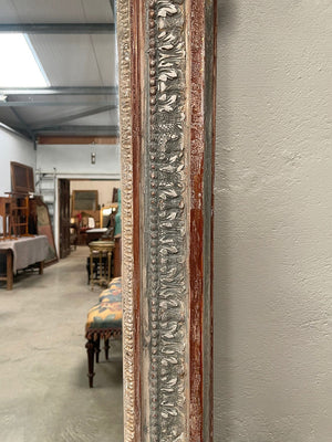 Large painted mirror with crest