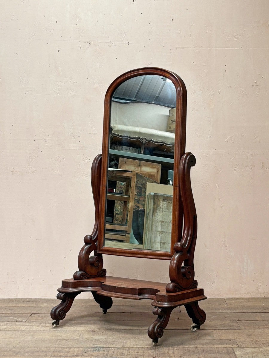 Victorian cheval mirror