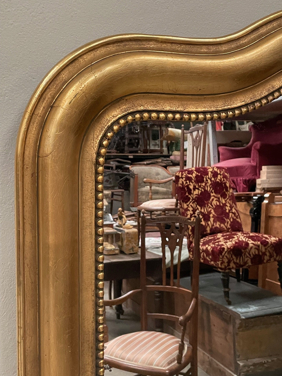 Louis Philippe mirror with wavy top