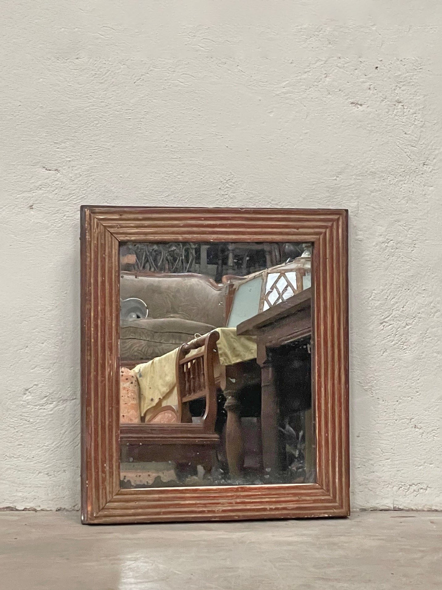 18th century gilded and reeded mirror