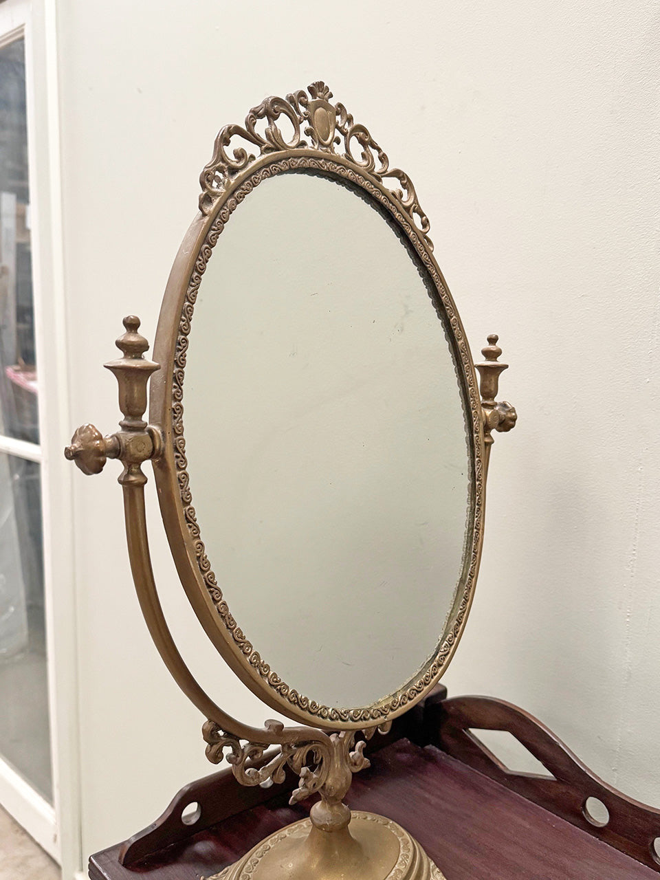 Tall table top mirror