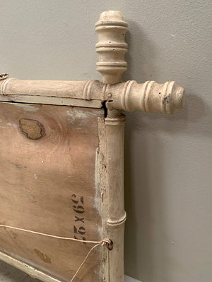 Cream painted faux bamboo mirror