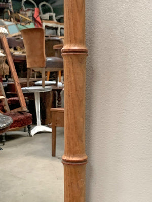 Faux bamboo mirror with long chain