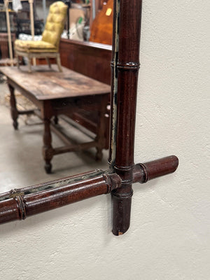 Faux bamboo mirror