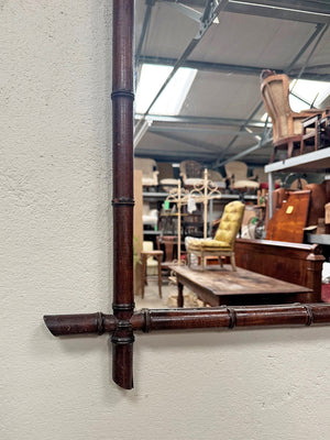 Faux bamboo mirror