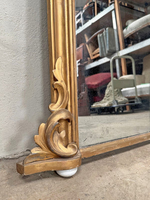 Foxed overmantle mirror