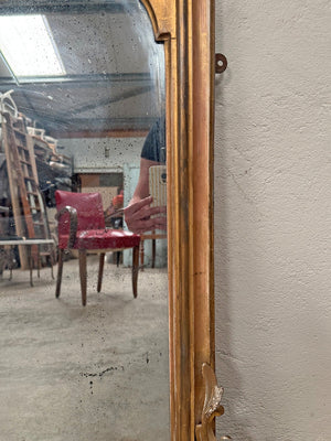 Foxed overmantle mirror