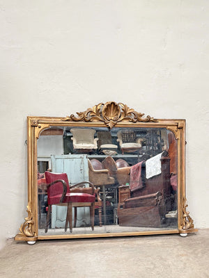 Foxed overmantle mirror