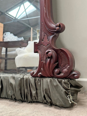 Victorian mahogany overmantle mirror