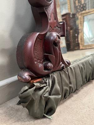 Victorian mahogany overmantle mirror