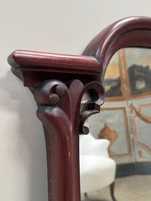 Victorian mahogany overmantle mirror