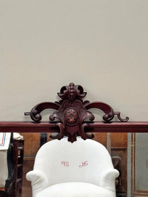 Victorian mahogany overmantle mirror