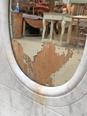 Marble upstand with mirror