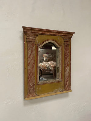 Painted wooden wall mirror