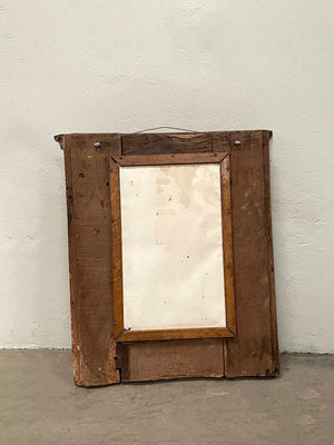 Painted wooden wall mirror