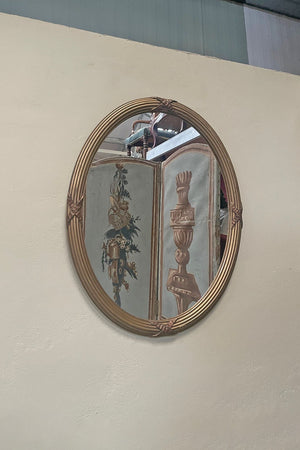 Criss cross motif mirror