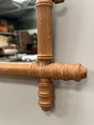 Small faux bamboo mirror