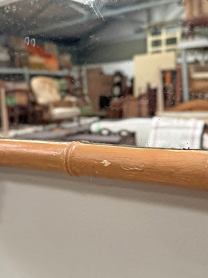 Small faux bamboo mirror