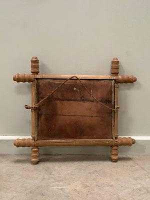 Small faux bamboo mirror