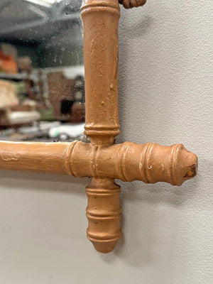 Small faux bamboo mirror