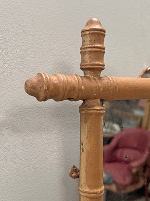 Small faux bamboo mirror