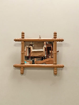 Small faux bamboo mirror