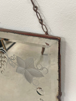 1920's etched mirror