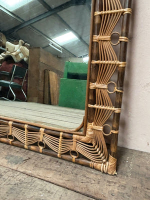 Rattan mirror