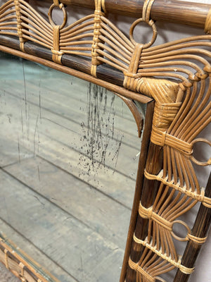 Rattan mirror