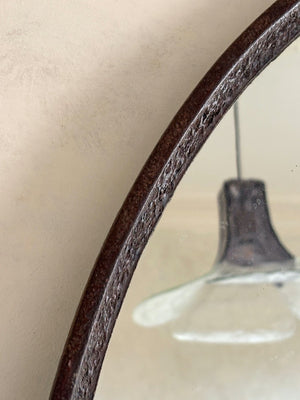 Round wrought iron mirror