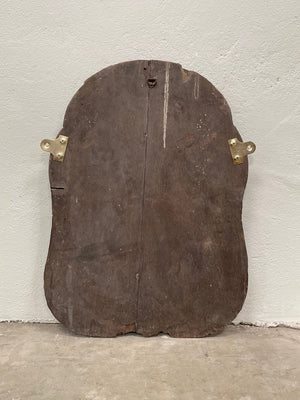 Leather frame mirror