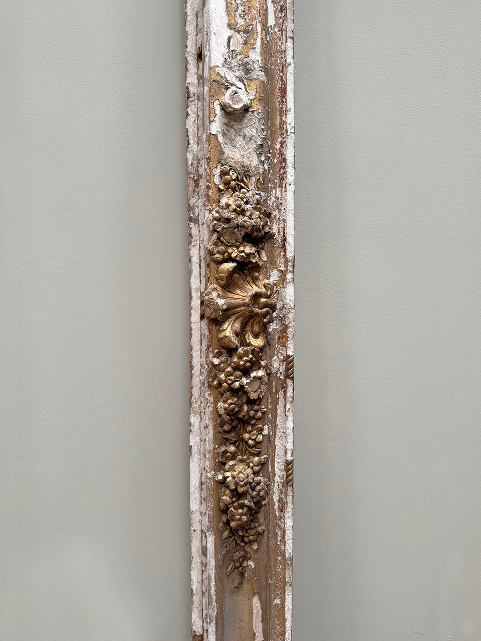 Heavily distressed mirror frame