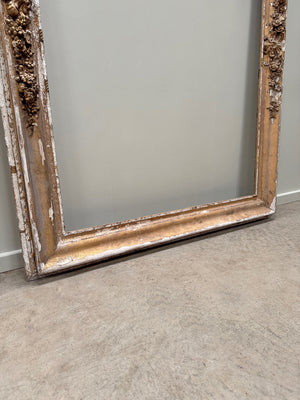 Heavily distressed mirror frame