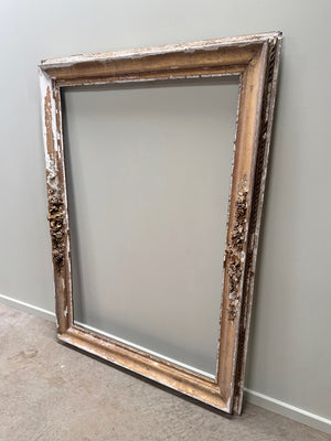 Heavily distressed mirror frame