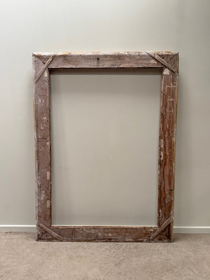 Heavily distressed mirror frame