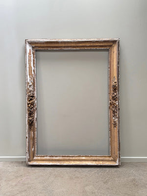 Heavily distressed mirror frame