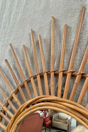 Rattan mirror
