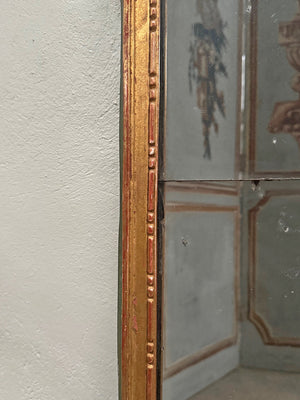 Slim painted mirror with crest