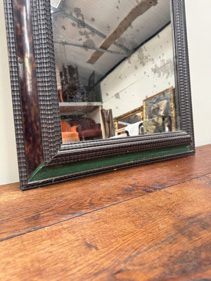 Ebonised reeded mirror