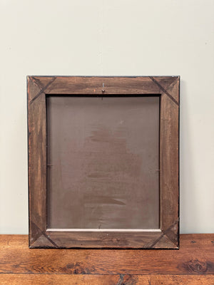 Ebonised reeded mirror