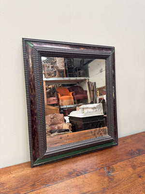 Ebonised reeded mirror