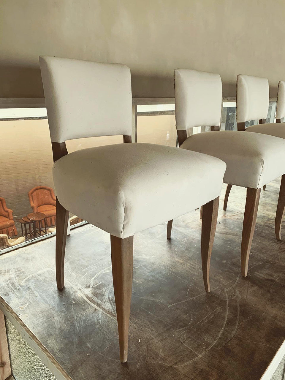 Armless bridge dining chairs style 1