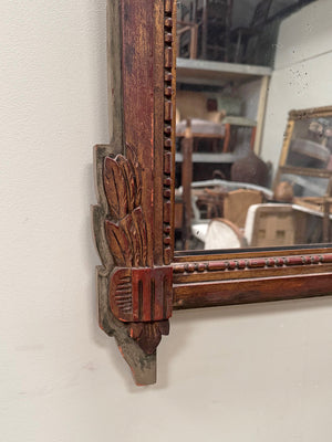 Carved wood mirror