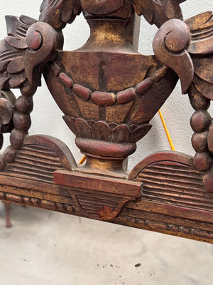 Carved wood mirror