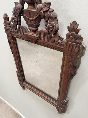 Carved wood mirror