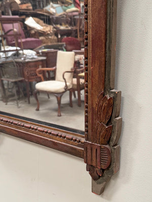 Carved wood mirror