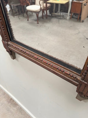 Carved wood mirror
